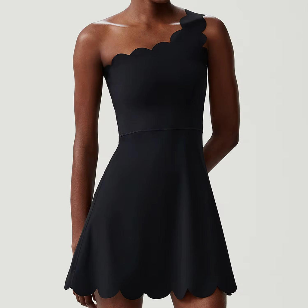 Velira wave one shoulder dress